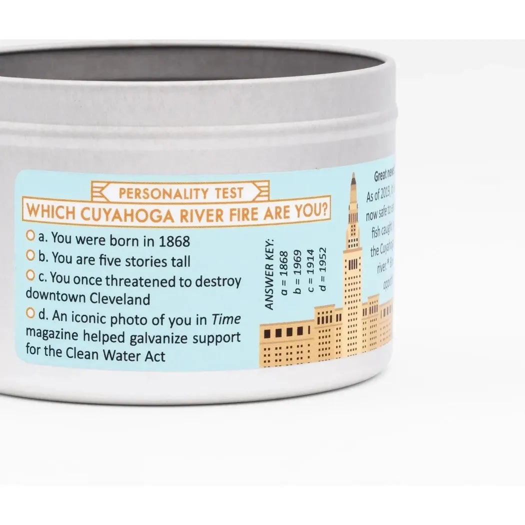 JD and Kate Industries Cuyahoga River Fire Scented Candle-Accessories - Novelty - Decor-JD and Kate Industries-Appalachian Outfitters