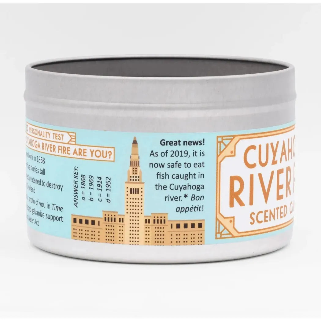 JD and Kate Industries Cuyahoga River Fire Scented Candle-Accessories - Novelty - Decor-JD and Kate Industries-Appalachian Outfitters