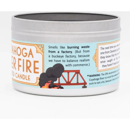 JD and Kate Industries Cuyahoga River Fire Scented Candle-Accessories - Novelty - Decor-JD and Kate Industries-Appalachian Outfitters