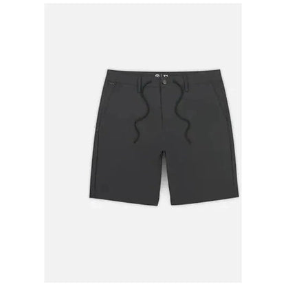 Black Sand Jetty Men's Acadia Versatility Shorts shown from front with drawstring and pockets against a plain white background.
