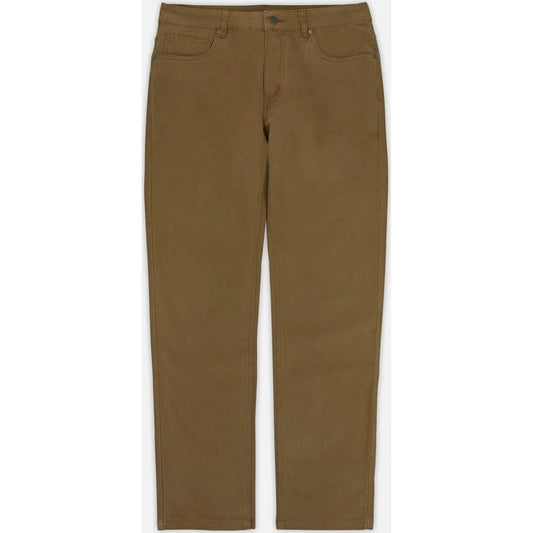 Front view of the Jetty Mens Bedrock Pants in Brown\30 showing the straight leg and front pockets against a white background.