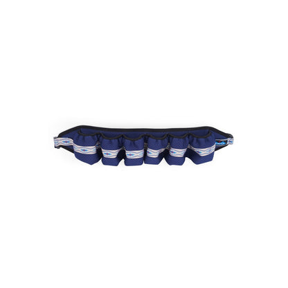 Front view of the Kavu Beer Buddy in Park Lines with six pockets against a white background.