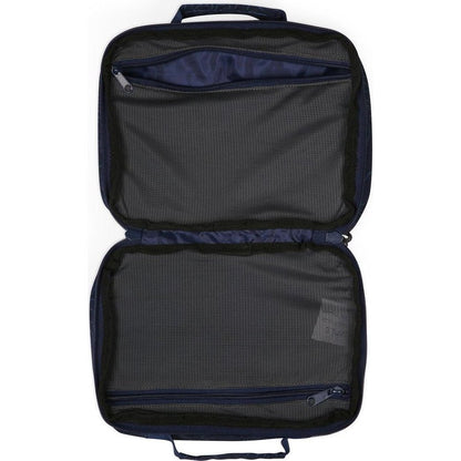 The open Kavu Take In Tow travel accessory bag in Ground Cover color shows its mesh interior and zippered compartments against a white background.