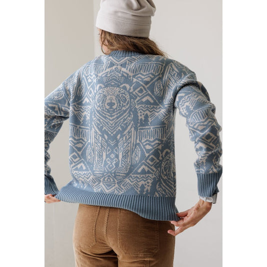 Back view of the Kavu Wood Valley in Big Bear showing the bear graphic on the model against a plain background.
