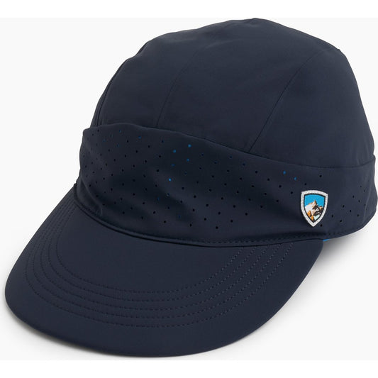 Front view of the Kuhl AirKuhl Cap in Pirate Blue showing the perforated front panel and small logo against a white background.