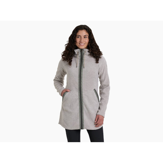 Front view of the Kuhl Hygge™ Long in NATURAL with a model wearing it against a white background.