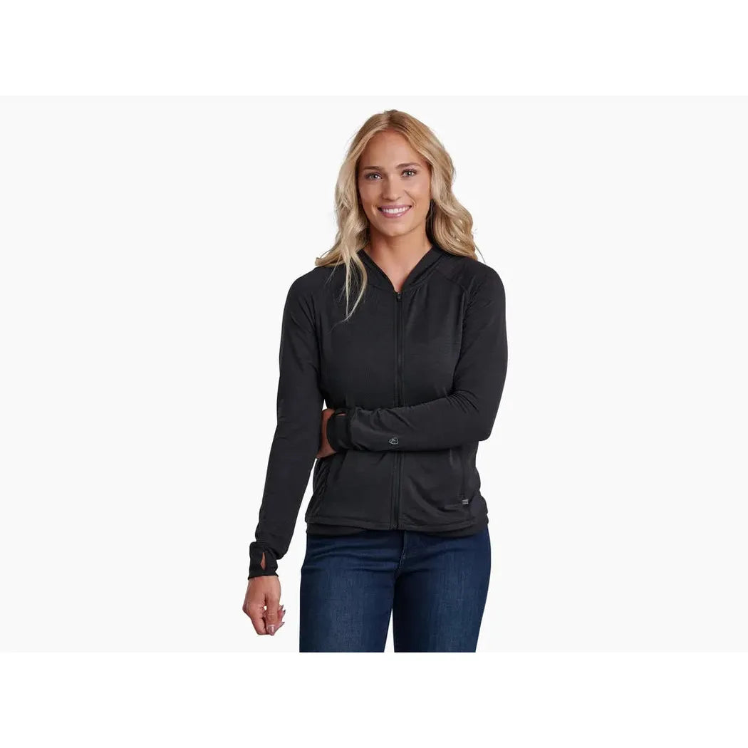 Kuhl Women's Inspira FZ Hoody-Women's - Clothing - Tops-Kuhl-Black-XS-Appalachian Outfitters