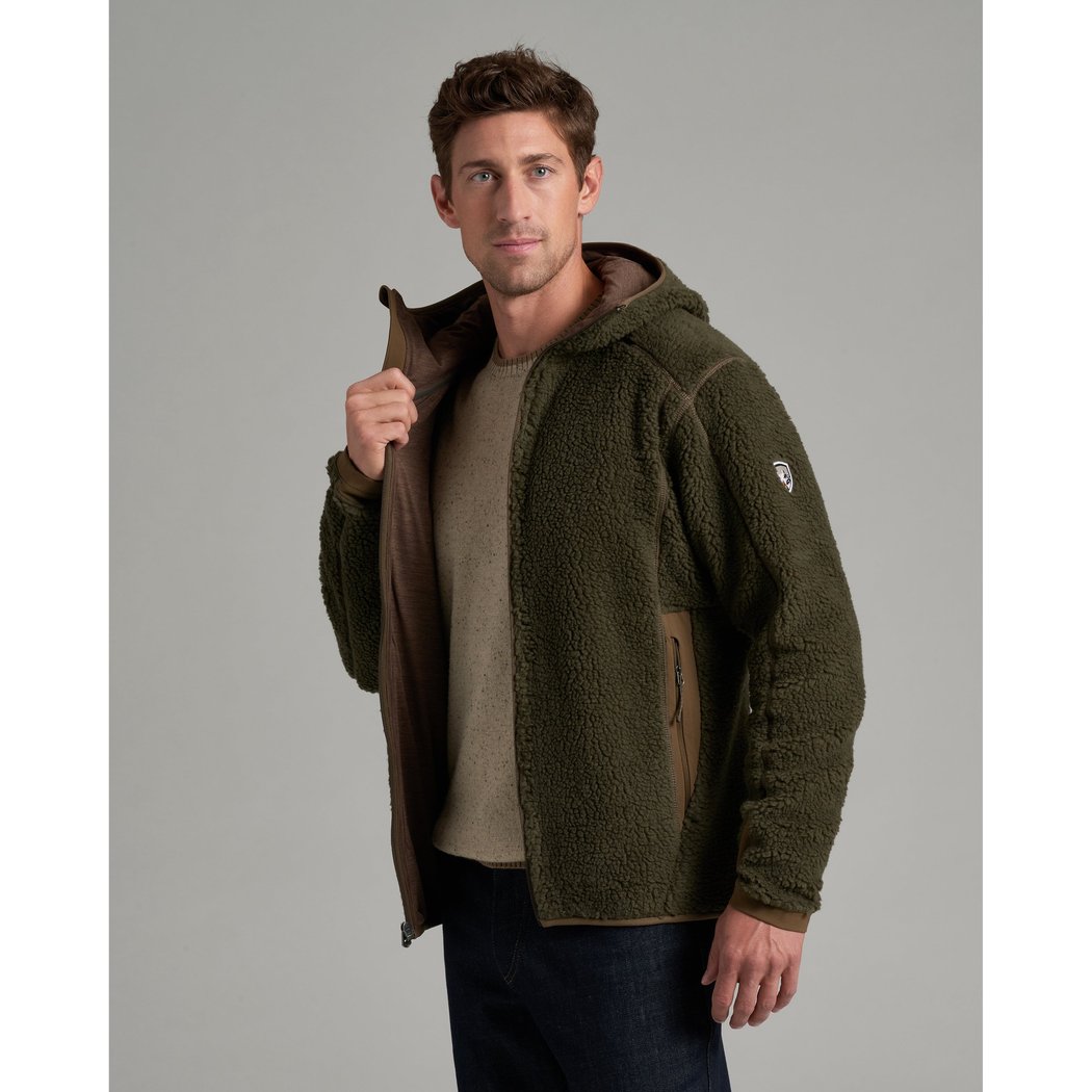 Front view of the Kuhl Skapegoat™ Hoody in Kanteen with a model wearing it against a gray background.