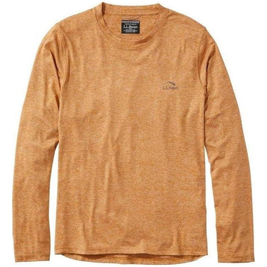 L.L.Bean Men's Insect Shield Pro Knit Crew-Men's - Clothing - Tops-Dark Amber-M-Appalachian Outfitters