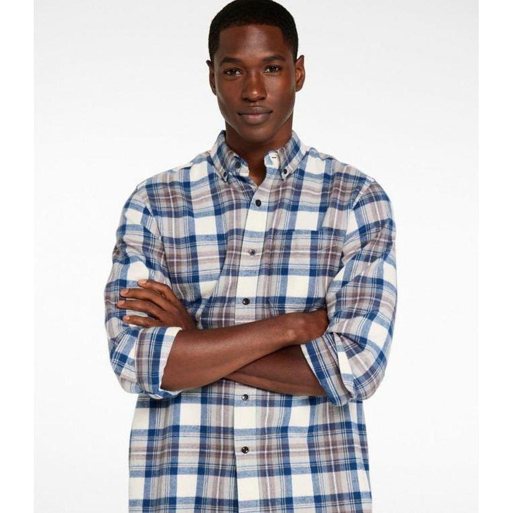 L.L.Bean Men's Long Sleeve Scotch Plaid Flannel Shirt-Men's - Clothing - Tops-Appalachian Outfitters