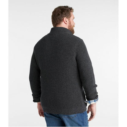 L.L.Bean Men's Organic Cotton Waffle Quarter Zip Sweater-Men's - Clothing - Tops-L.L.Bean-Appalachian Outfitters