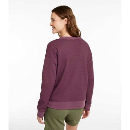 L.L.Bean Women's Birchwood Brushed Waffle V-Neck Top-Women's - Clothing - Tops-L.L.Bean-Appalachian Outfitters