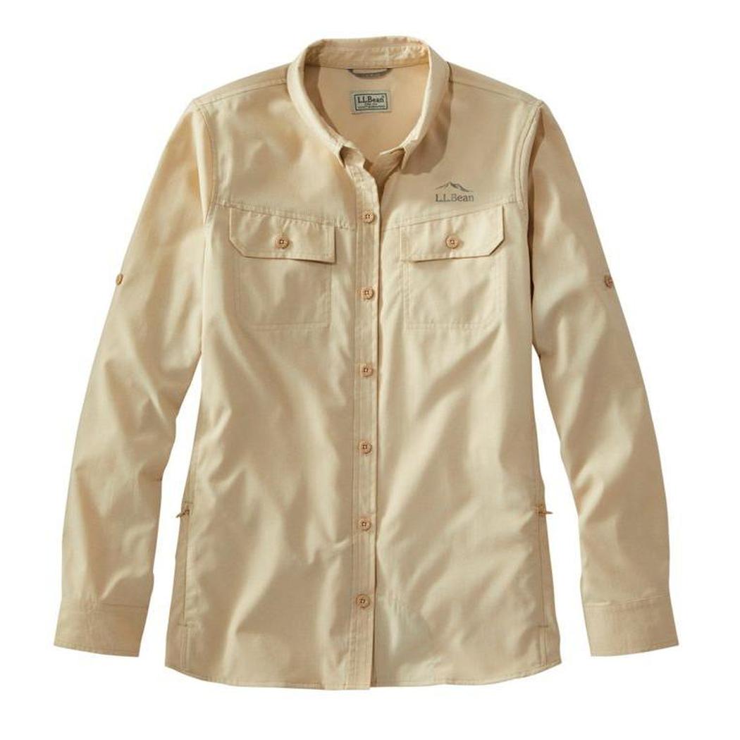 L.L.Bean Women's Regular No Fly Zone Shirt Long-Sleeve-Women's - Clothing - Tops-L.L.Bean-Sand Dune-S-Appalachian Outfitters