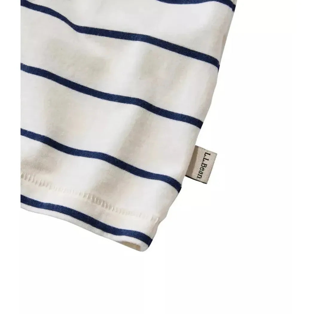 L.L.Bean Women's Soft Stretch Supima-Blend Tee, Crewneck Short-Sleeve Striped-Women's - Clothing - Tops-L.L.Bean-Appalachian Outfitters