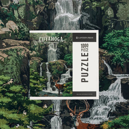 Lantern Press 1000 PIECE PUZZLE Cuyahoga Valley National Park Deer Falls-Accessories - Games-Lantern Press-Appalachian Outfitters