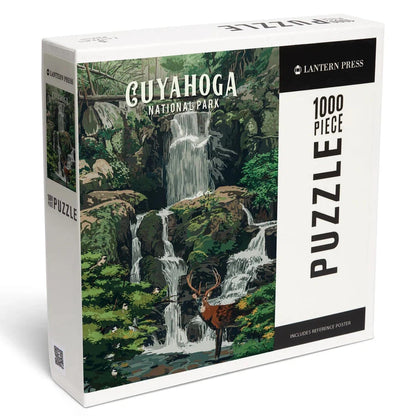 Lantern Press 1000 PIECE PUZZLE Cuyahoga Valley National Park Deer Falls-Accessories - Games-Lantern Press-Appalachian Outfitters