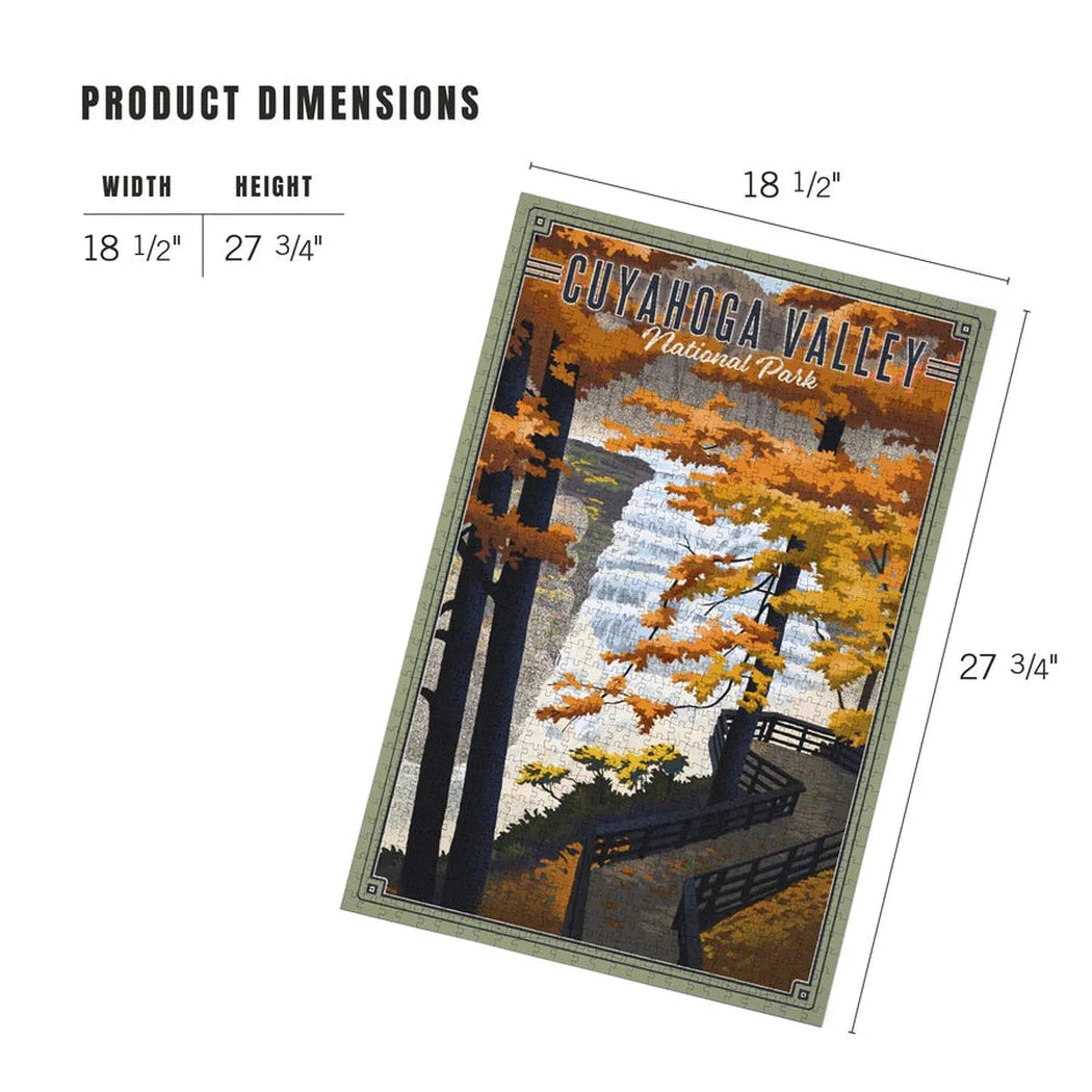 Lantern Press 1000 PIECE PUZZLE Cuyahoga Valley National Park, Ohio Litho-Accessories - Games-Lantern Press-Appalachian Outfitters