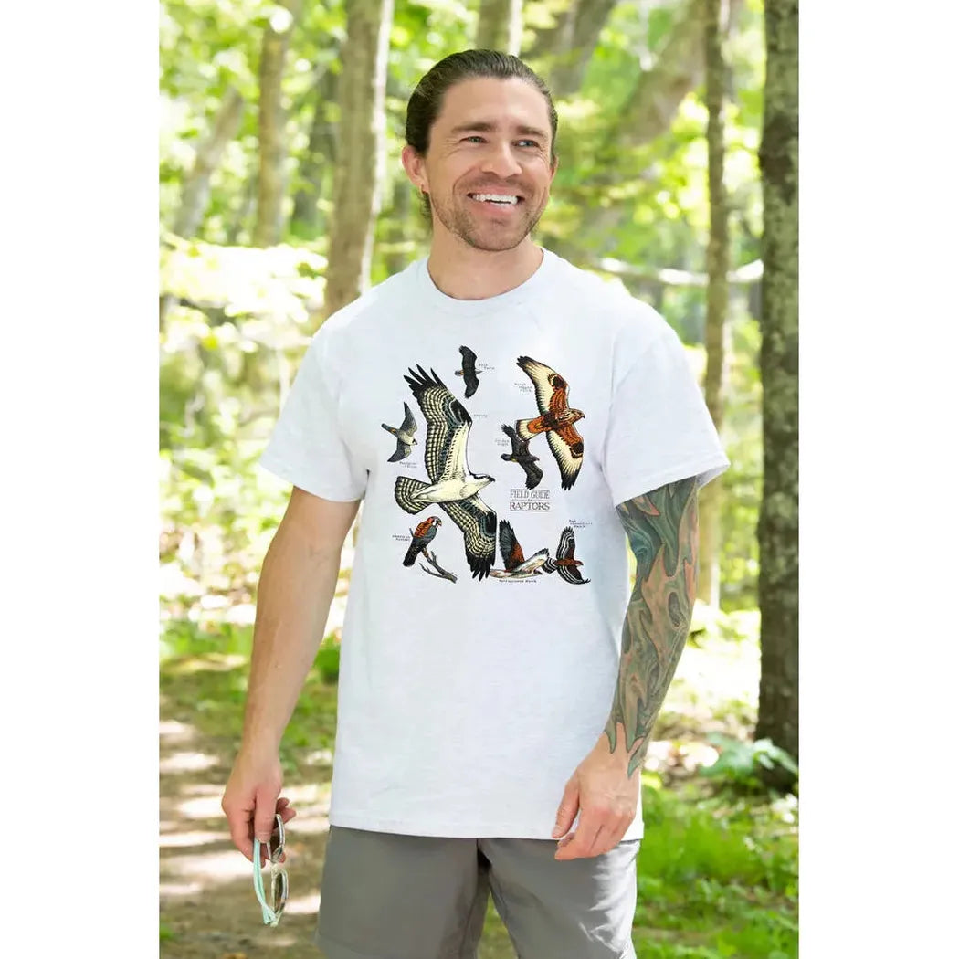 Liberty Graphics Field Guide To Raptors Short Sleeve T-Unisex - Clothing - Tops-Liberty Graphics-Appalachian Outfitters
