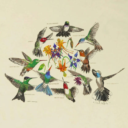 Liberty Graphics Hummingbirds Short Sleeve T-Unisex - Clothing - Tops-Liberty Graphics-Appalachian Outfitters