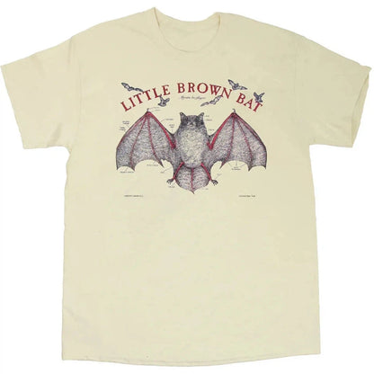Liberty Graphics Little Brown Bat Short Sleeve T-Unisex - Clothing - Tops-Liberty Graphics-Natural-S-Appalachian Outfitters