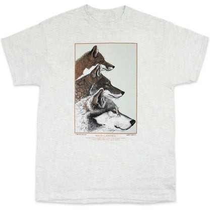 Liberty Graphics Wild Canines Short Sleeve T-Unisex - Clothing - Tops-Liberty Graphics-Ash-S-Appalachian Outfitters