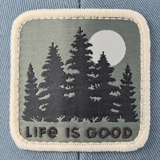 Life is Good Adult Unisex Moonlight Treescape Trucker-Accessories - Hats - Unisex-Life is Good-Appalachian Outfitters