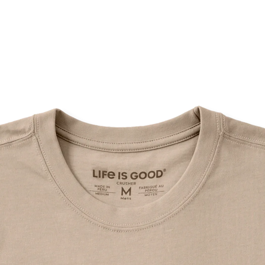 Life is Good Men's Aged to Perfection Papa Short Sleeve Crusher Tee-Men's - Clothing - Tops-Life is Good-Appalachian Outfitters