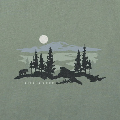 Life is Good Men's Bear in the Outdoors Short Sleeve Tee-Men's - Clothing - Tops-Life is Good-Appalachian Outfitters