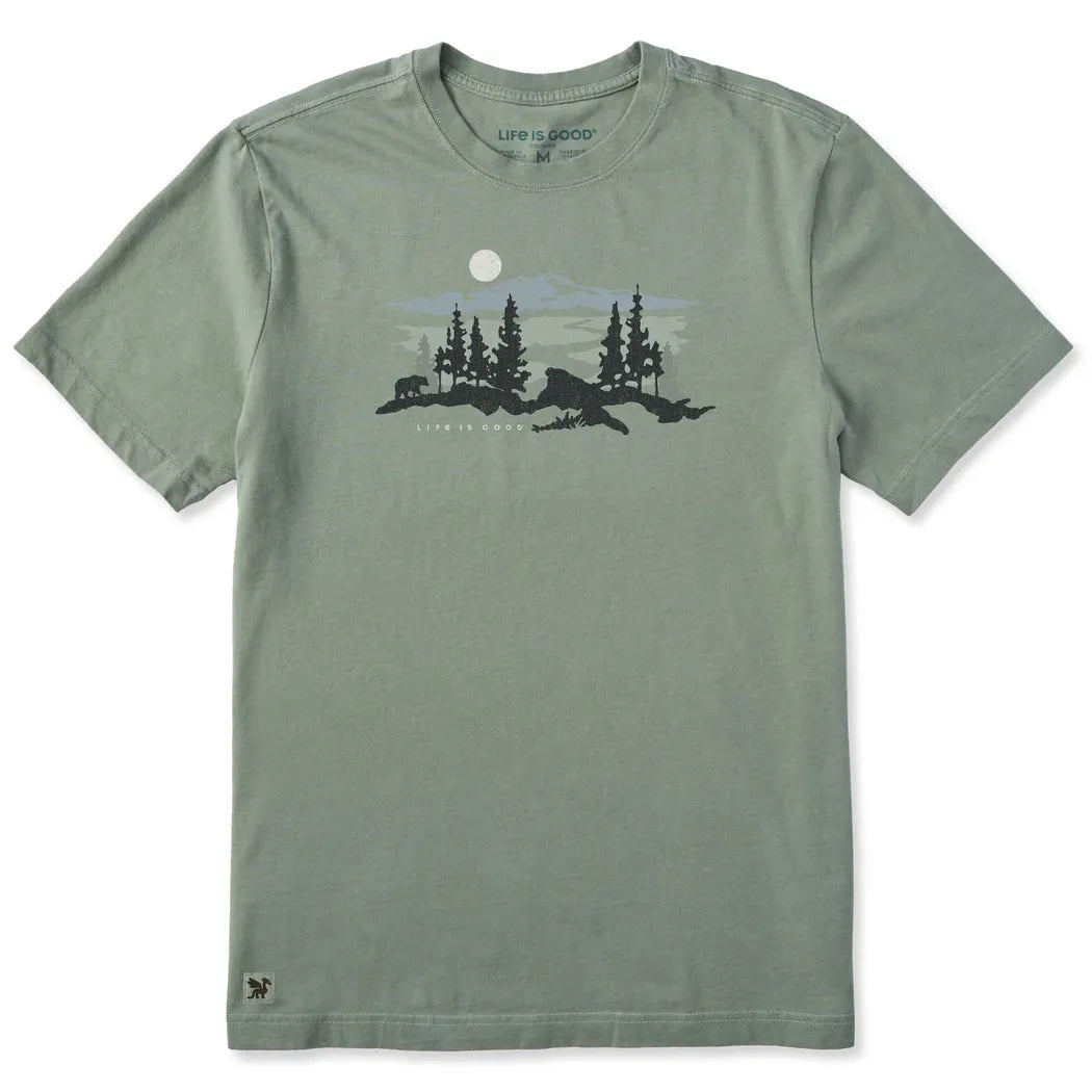 Life is Good Men's Bear in the Outdoors Short Sleeve Tee-Men's - Clothing - Tops-Life is Good-Appalachian Outfitters