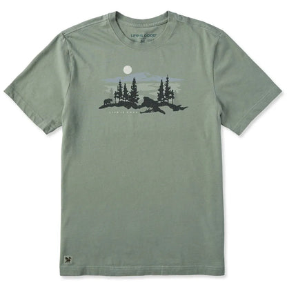 Life is Good Men's Bear in the Outdoors Short Sleeve Tee-Men's - Clothing - Tops-Life is Good-Appalachian Outfitters