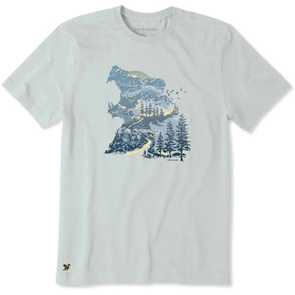 Life is Good Men's Bear Mountainscape Short Sleeve Crusher-LITE Tee-Men's - Clothing - Tops-Life is Good-Appalachian Outfitters