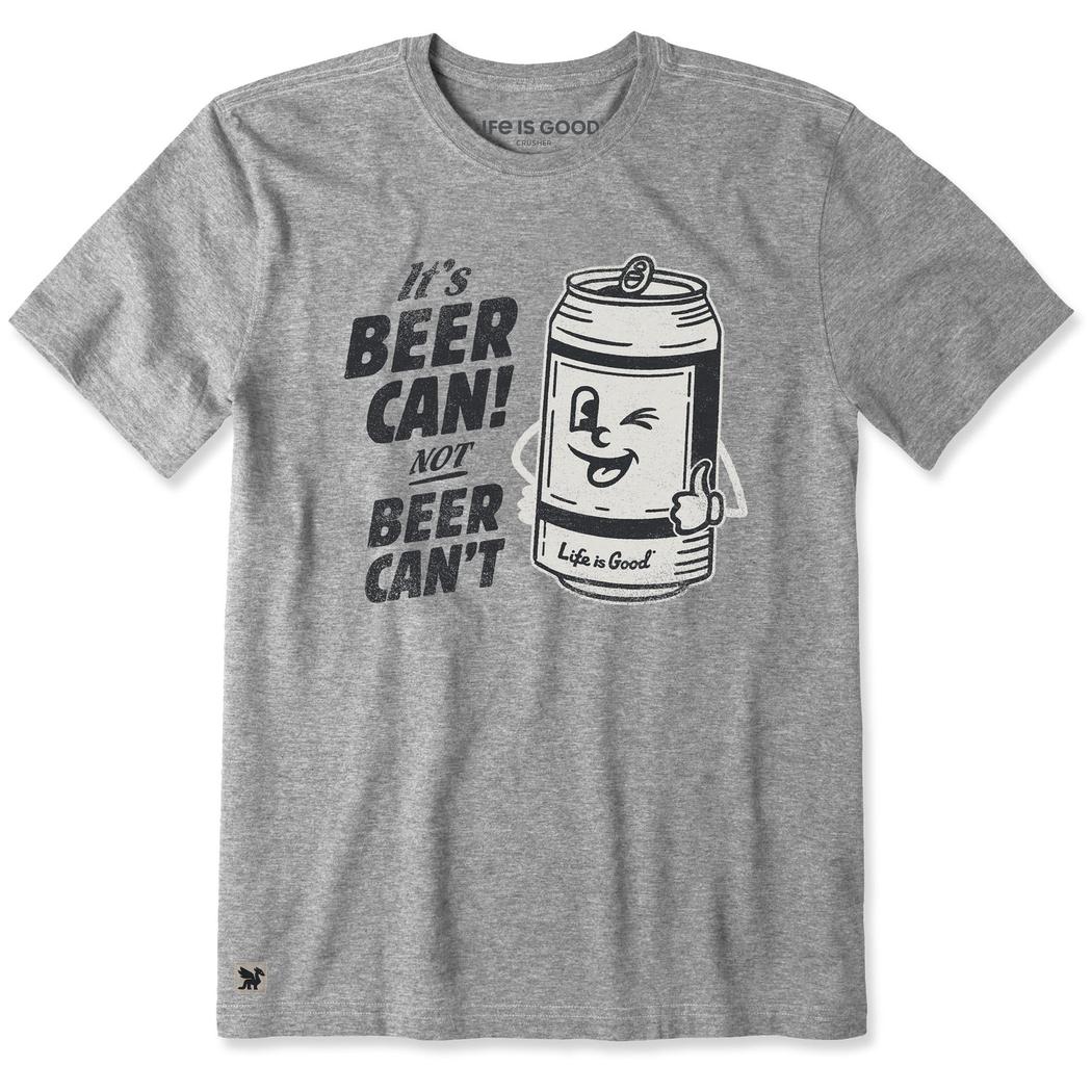 Life is Good Men's Beer Can Short Sleevecrusher-lite-Men's - Clothing - Tops-Life is Good-Appalachian Outfitters
