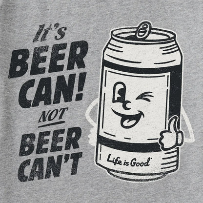 Life is Good Men's Beer Can Short Sleevecrusher-lite-Men's - Clothing - Tops-Life is Good-Appalachian Outfitters