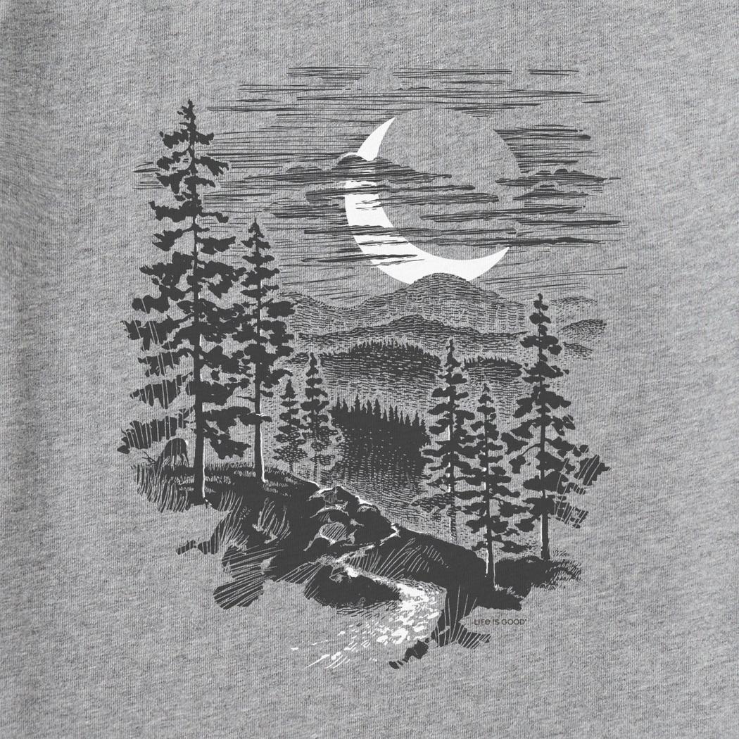 Life is Good Men's Crescent Mountain Short Sleeve Crusher Tee-Men's - Clothing - Tops-Life is Good-Appalachian Outfitters