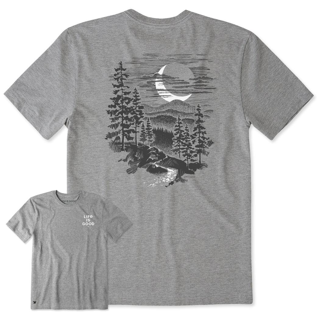 Life is Good Men's Crescent Mountain Short Sleeve Crusher Tee-Men's - Clothing - Tops-Life is Good-Appalachian Outfitters