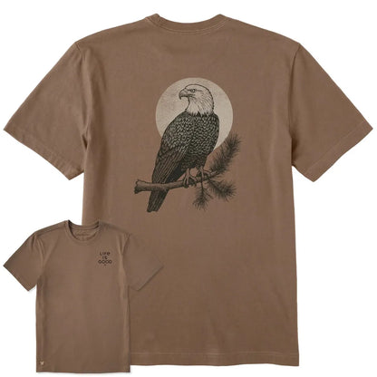 Life is Good Men's Eagle Moon Short Sleeve Crusher Tee-Men's - Clothing - Tops-Life is Good-Appalachian Outfitters