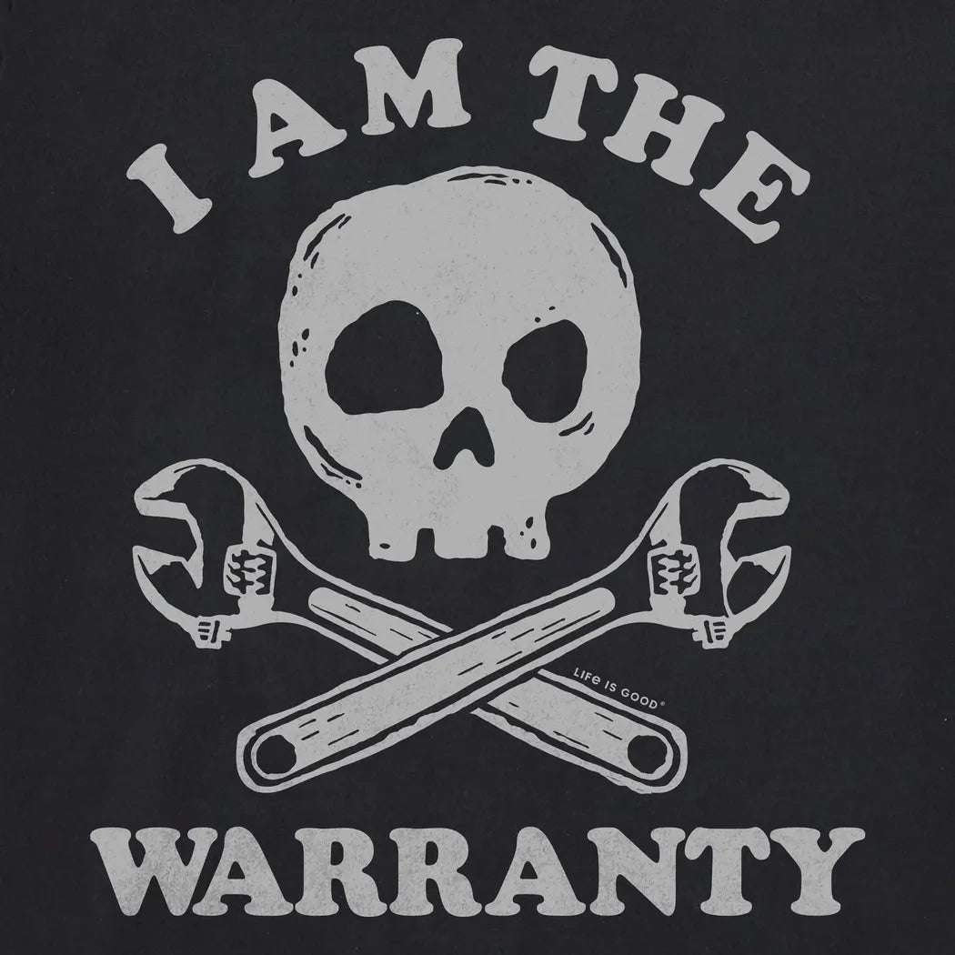 Life is Good Men's I am the Warranty Skull & Tools Short Sleeve Crusher Tee-Men's - Clothing - Tops-Life is Good-Appalachian Outfitters