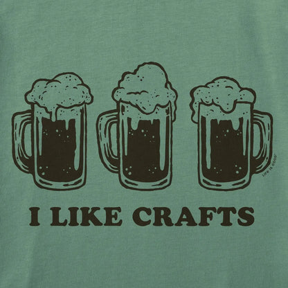 Life is Good Men's I Like Crafts Beers Shortsleeve Crusher-Men's - Clothing - Tops-Life is Good-Appalachian Outfitters