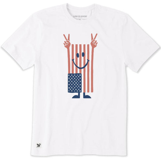 Life is Good Men's Liberty & Laughs Shortsleeve Crusher Tee-Men's - Clothing - Tops-Life is Good-Appalachian Outfitters