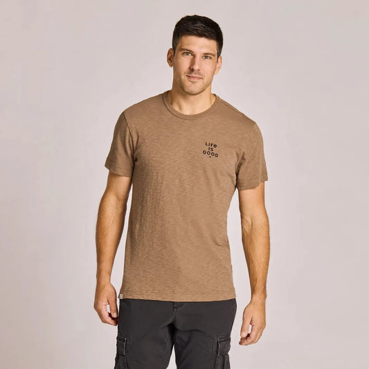 Life is Good Men's Mountain Landscape Short Sleeve Slub Slim Fit Tee-Men's - Clothing - Tops-Life is Good-Appalachian Outfitters