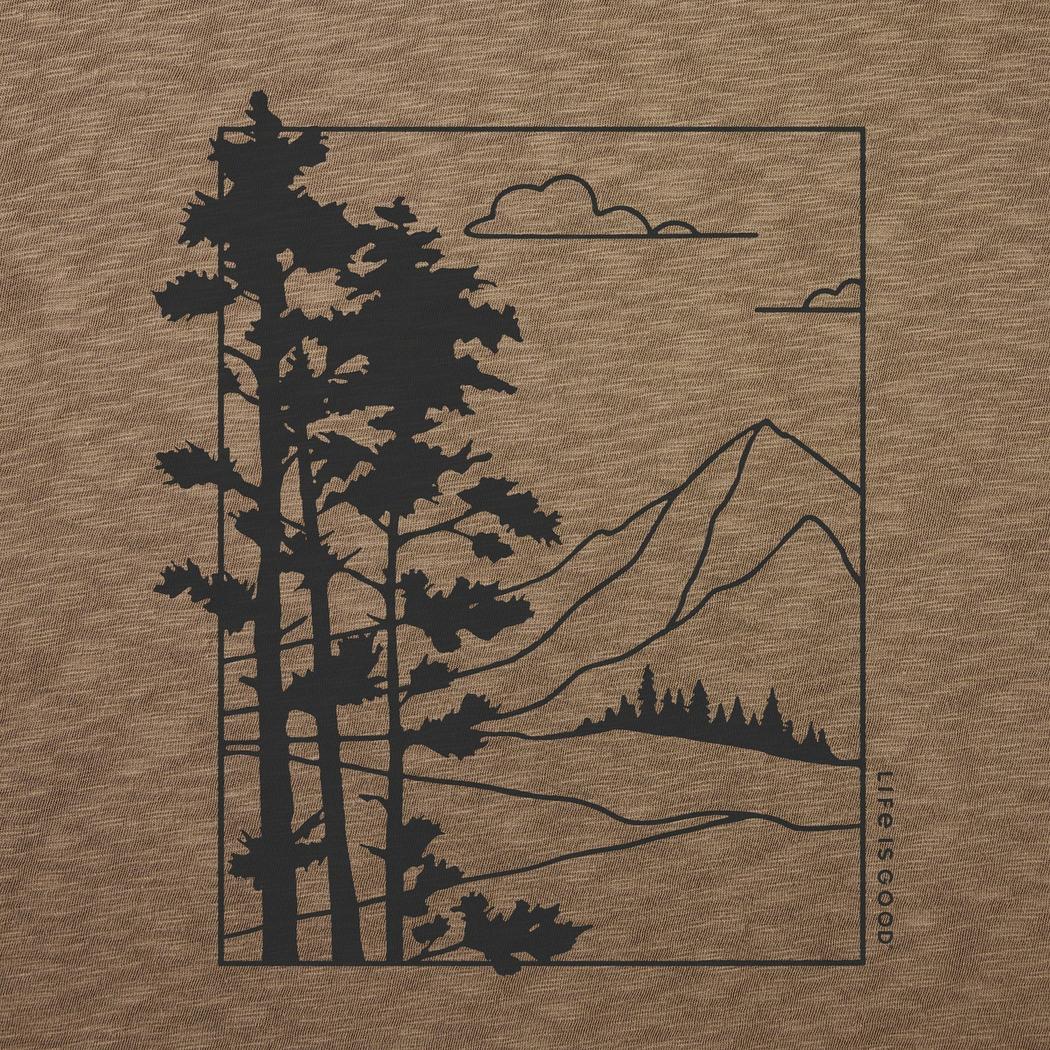 Life is Good Men's Mountain Landscape Short Sleeve Slub Slim Fit Tee-Men's - Clothing - Tops-Life is Good-Appalachian Outfitters