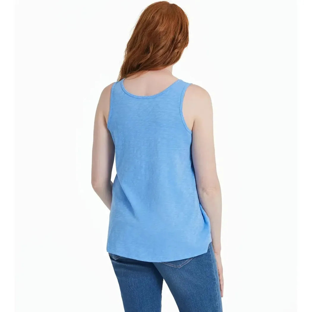 Life is Good Women's America The Beautiful Daisy Textured Slub Tank-Women's - Clothing - Tops-Life is Good-Appalachian Outfitters