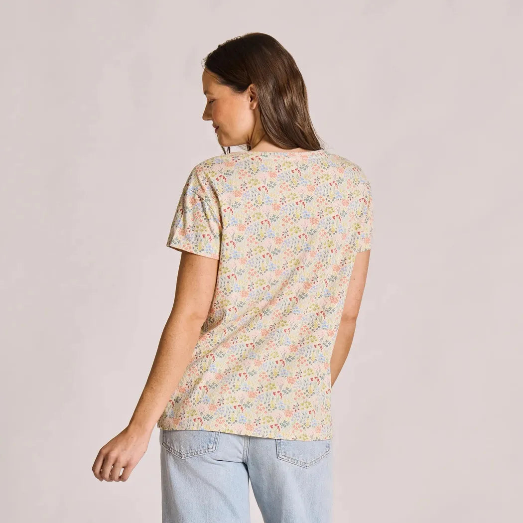 Life is Good Women's Bouquet Garden Pattern Crusher-LITE Easy Tee-Women's - Clothing - Tops-Life is Good-Appalachian Outfitters