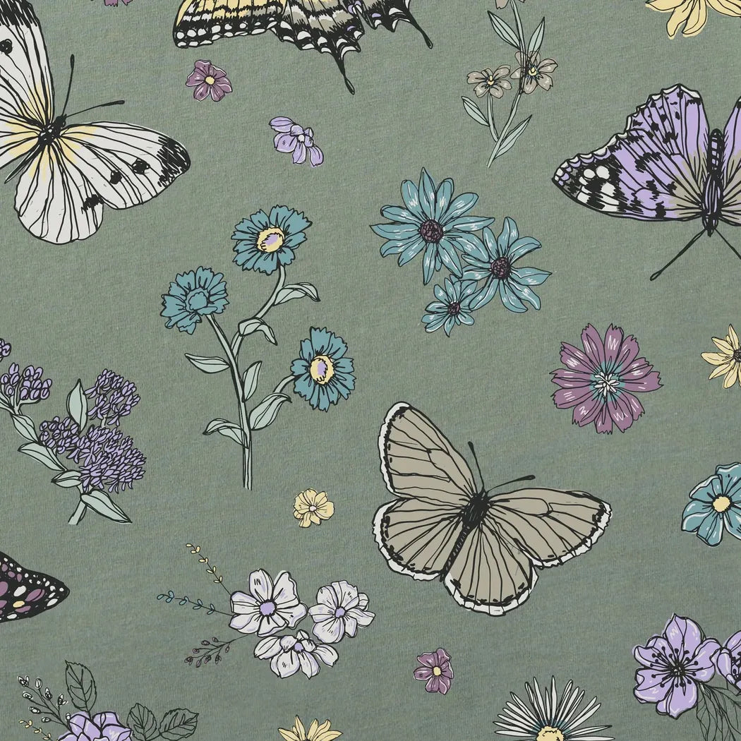 Life is Good Women's Butterfly Garden Pattern Crusher Boxy Tank-Women's - Clothing - Tops-Life is Good-Appalachian Outfitters