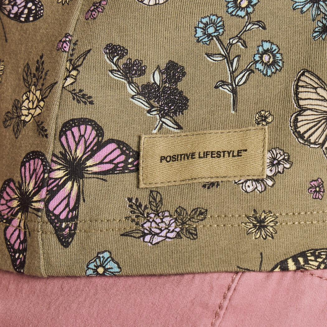 Life is Good Women's Butterfly Garden Pattern Crusher Boxy Tank-Women's - Clothing - Tops-Life is Good-Appalachian Outfitters