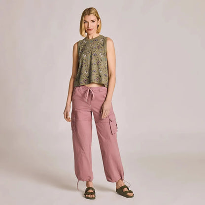Life is Good Women's Butterfly Garden Pattern Crusher Boxy Tank-Women's - Clothing - Tops-Life is Good-Appalachian Outfitters