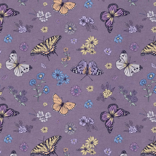 Life is Good Women's Butterfly Garden Pattern Crusher-LITE Easy Vee-Women's - Clothing - Tops-Life is Good-Appalachian Outfitters