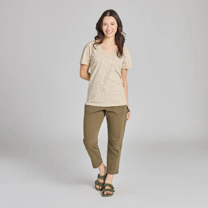 Life is Good Women's Cherry Blossom Pattern Crusher-LITE Easy Vee-Women's - Clothing - Tops-Life is Good-Appalachian Outfitters