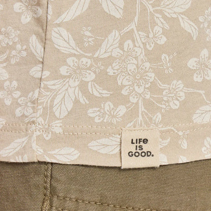Life is Good Women's Cherry Blossom Pattern Crusher-LITE Easy Vee-Women's - Clothing - Tops-Life is Good-Appalachian Outfitters