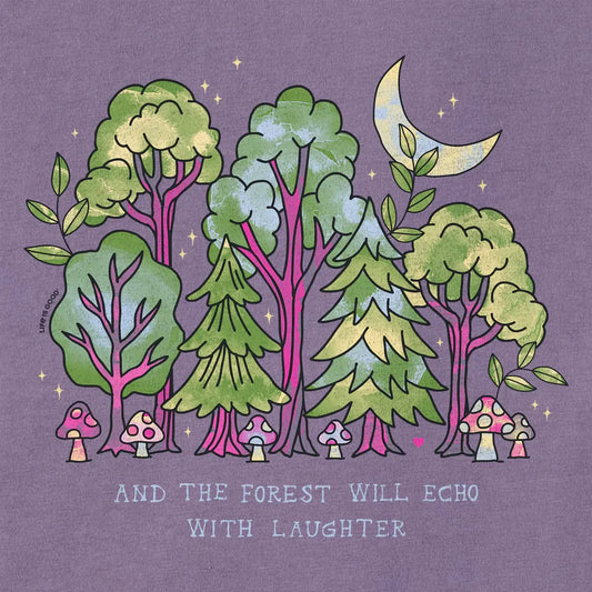Life is Good Women's Echoes of Laughter Forest Short Sleeve Crusher-LITE Tee-Women's - Clothing - Tops-Life is Good-Appalachian Outfitters